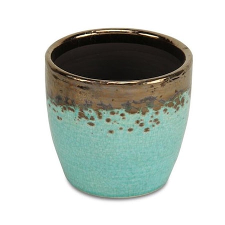 Cheungs Abstract Mosaic Pattern Ceramic Planter, Gray 5590GR